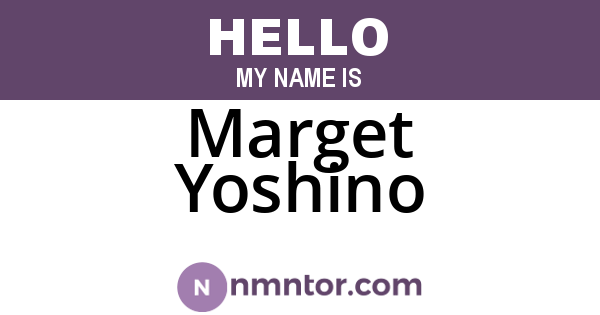 Marget Yoshino