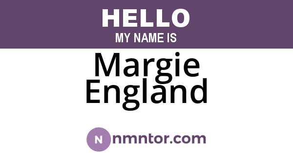 Margie England