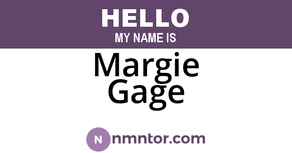Margie Gage