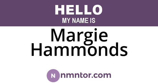 Margie Hammonds
