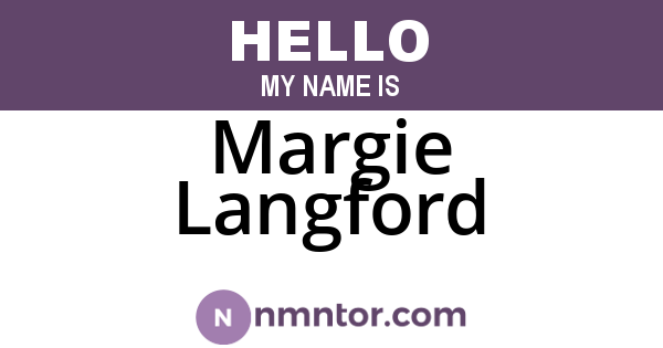 Margie Langford