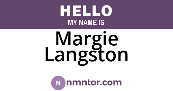 Margie Langston