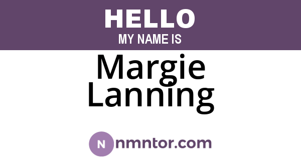 Margie Lanning