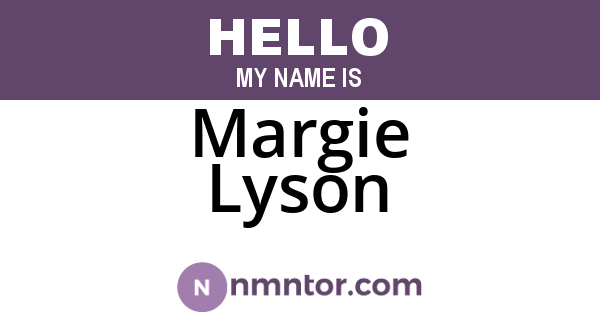 Margie Lyson