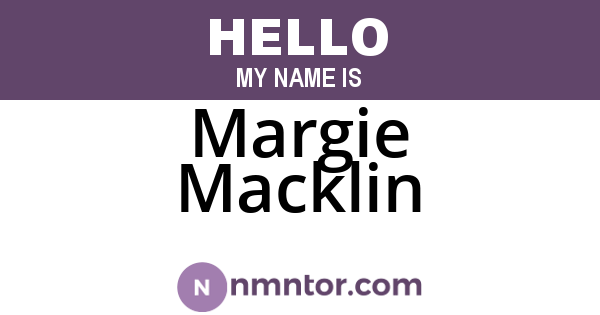 Margie Macklin