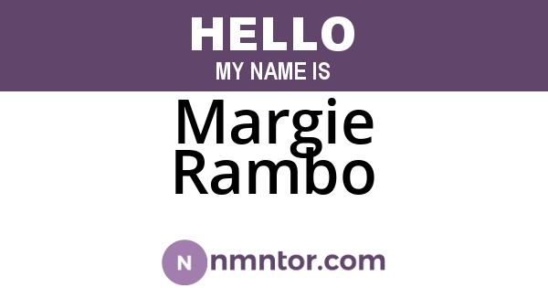 Margie Rambo