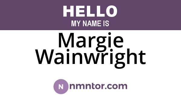 Margie Wainwright