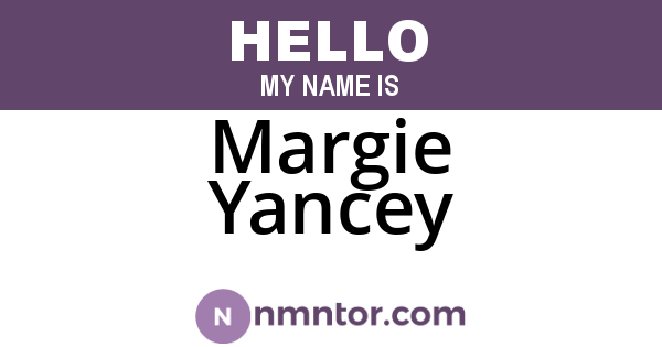 Margie Yancey