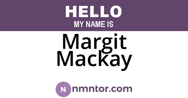 Margit Mackay