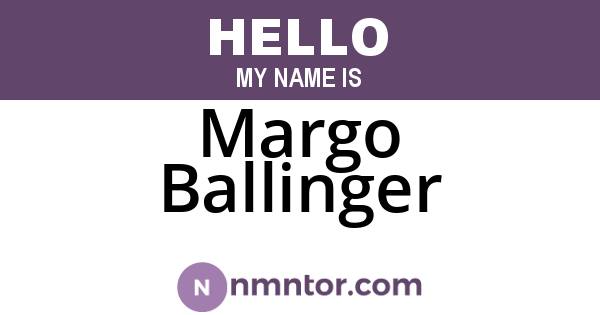 Margo Ballinger