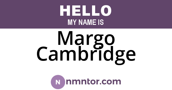 Margo Cambridge