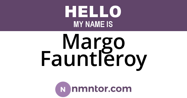 Margo Fauntleroy