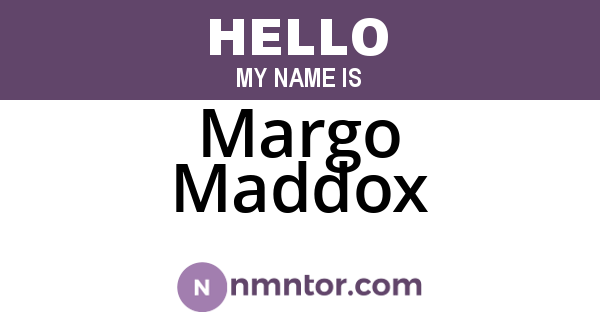 Margo Maddox
