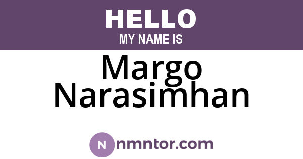 Margo Narasimhan
