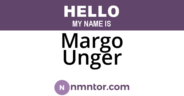 Margo Unger
