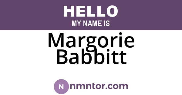Margorie Babbitt