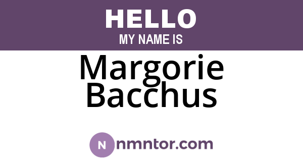 Margorie Bacchus