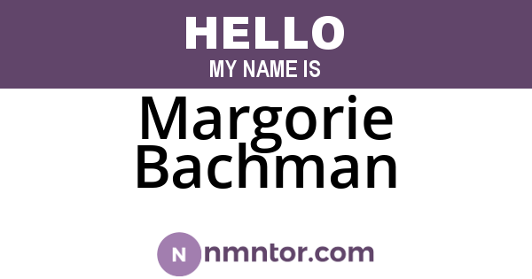 Margorie Bachman