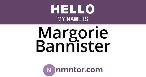 Margorie Bannister