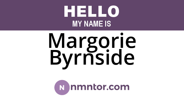 Margorie Byrnside