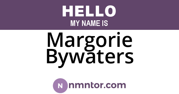 Margorie Bywaters