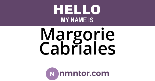 Margorie Cabriales