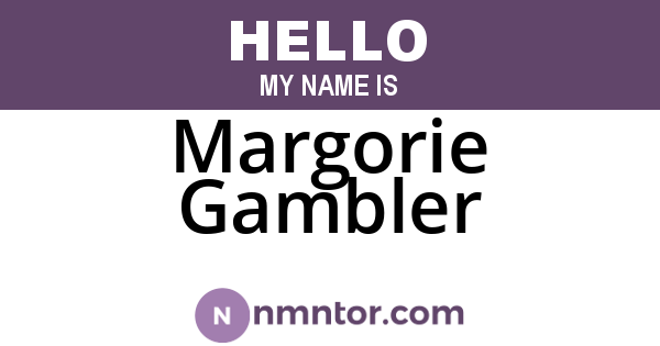 Margorie Gambler