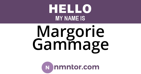 Margorie Gammage