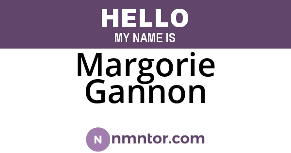 Margorie Gannon