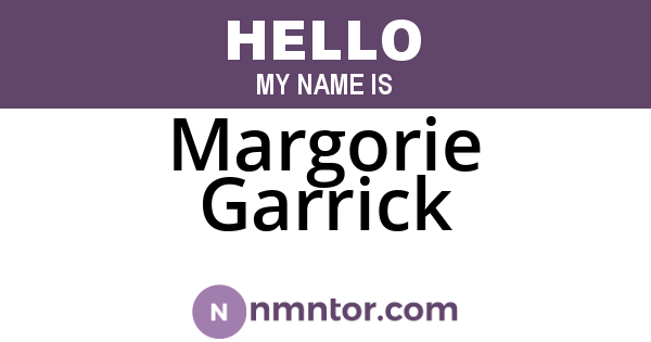 Margorie Garrick