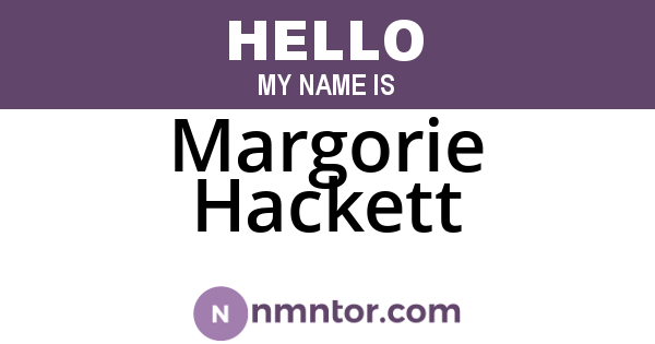 Margorie Hackett