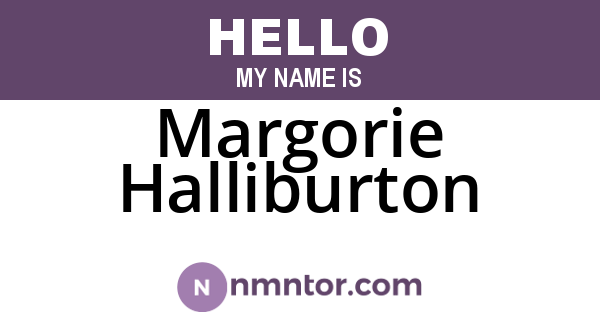 Margorie Halliburton