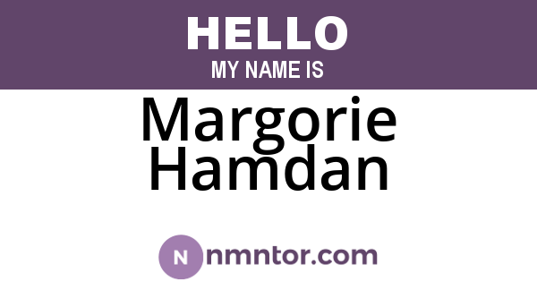 Margorie Hamdan