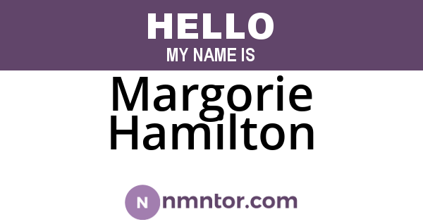 Margorie Hamilton