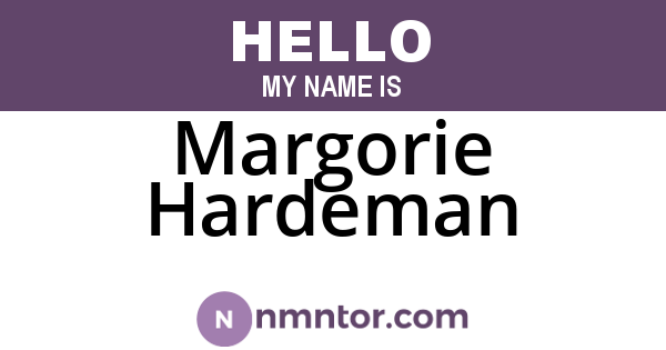 Margorie Hardeman