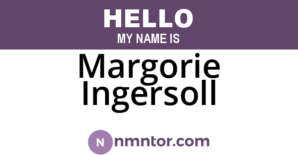 Margorie Ingersoll