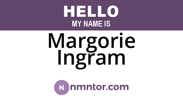 Margorie Ingram