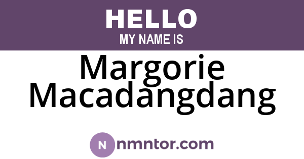 Margorie Macadangdang