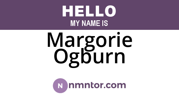 Margorie Ogburn