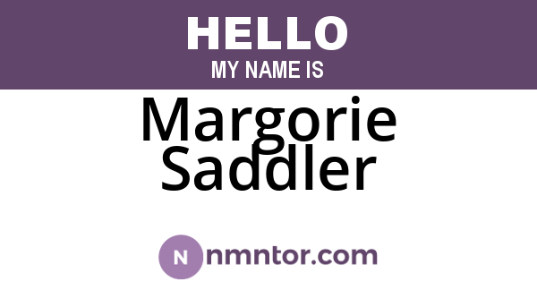 Margorie Saddler