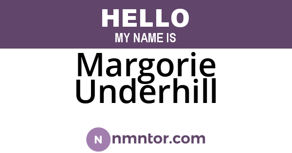 Margorie Underhill