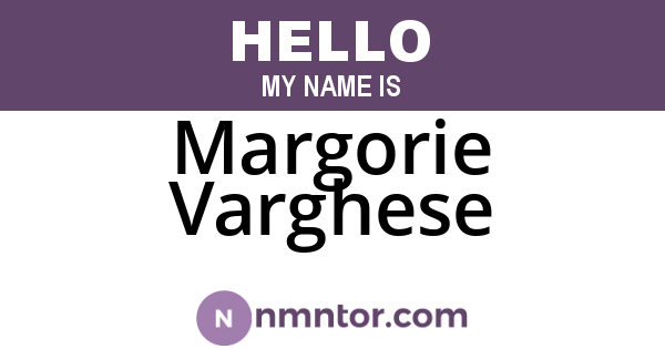Margorie Varghese