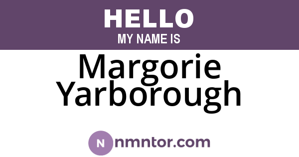 Margorie Yarborough