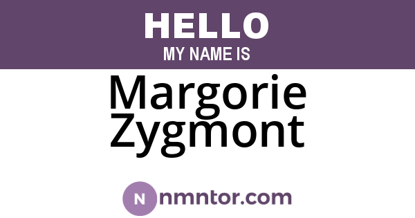 Margorie Zygmont