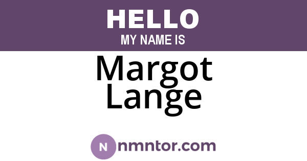 Margot Lange