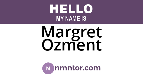 Margret Ozment