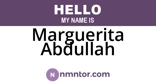 Marguerita Abdullah
