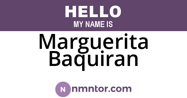 Marguerita Baquiran
