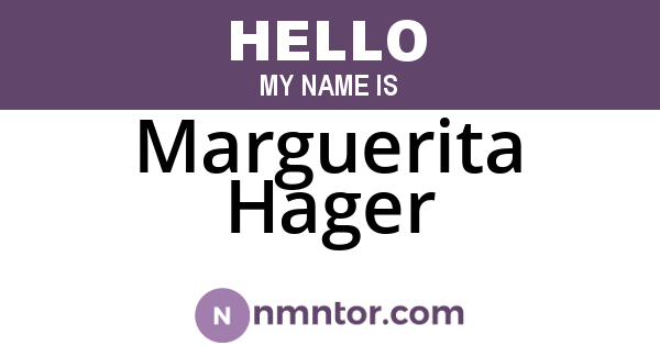 Marguerita Hager