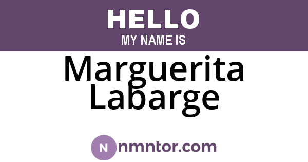 Marguerita Labarge